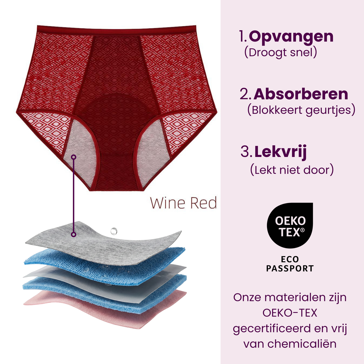 VitalDry® | Lekvrij Ondergoed (5 Stuks) | Patroon