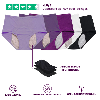 VitalDry® | Lekvrij Ondergoed (5 Stuks) | Lavendel