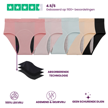 VitalDry® | Lekvrij Ondergoed (5 Stuks) | Klassieke Brief