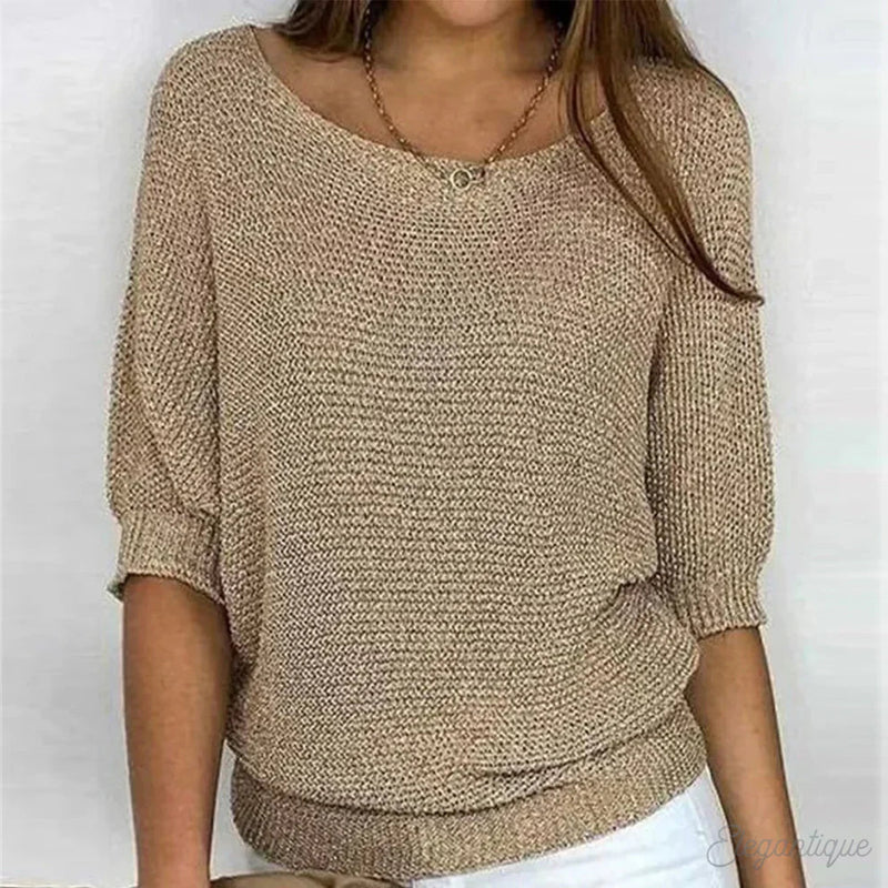 Erin Sweater | Women's Stylish Cross Knit Sweater