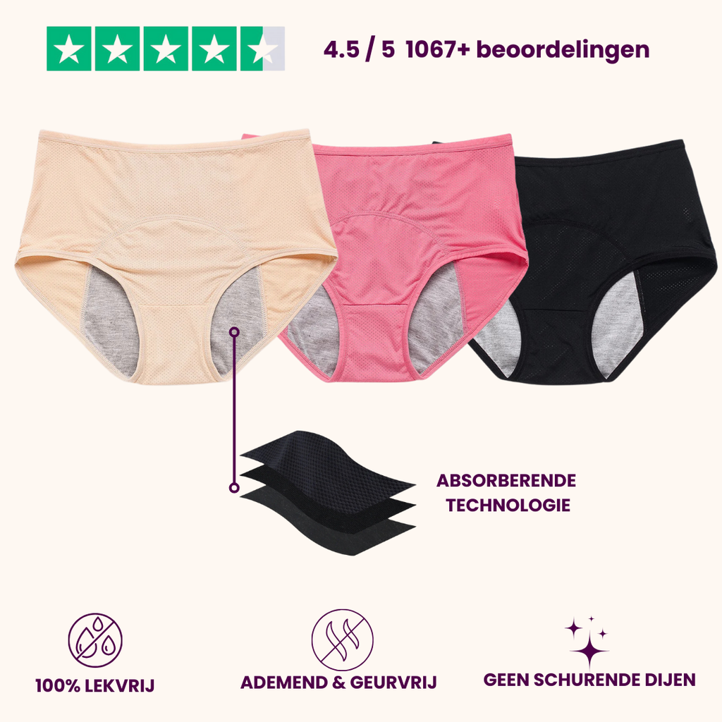 VitalDry® | Lekvrij Ondergoed (5-pack)