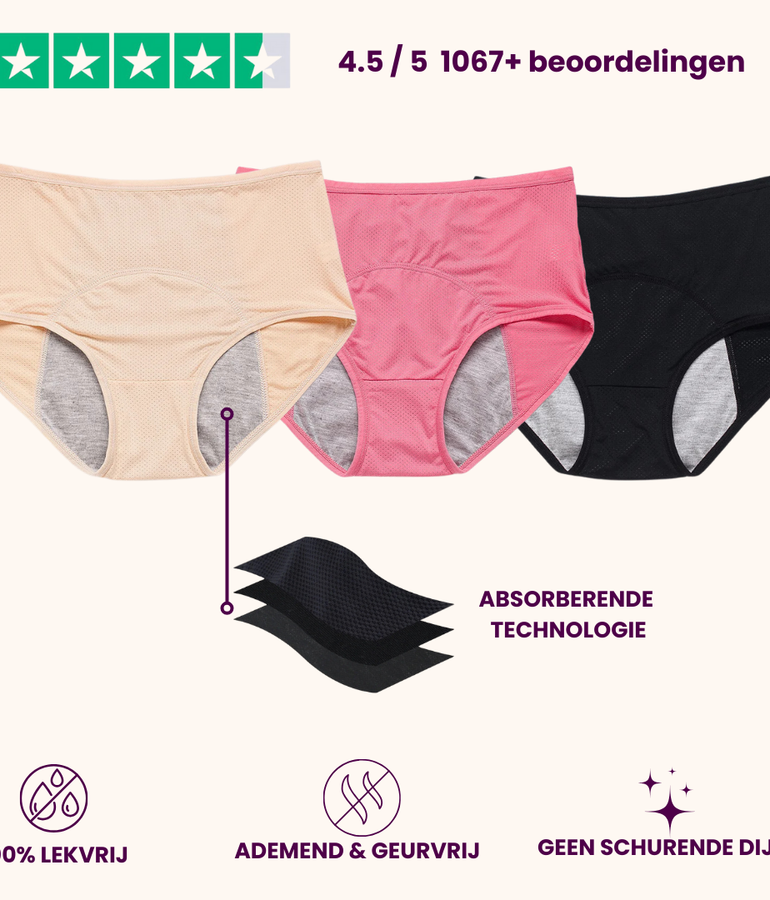 VitalDry® | Lekvrij Ondergoed (5-pack) -