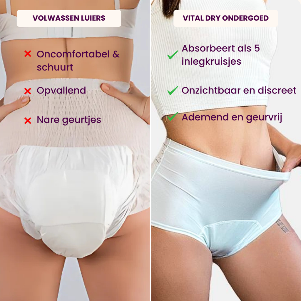 VitalDry® | Lekvrij Menstruatie Ondergoed (5-pack) |