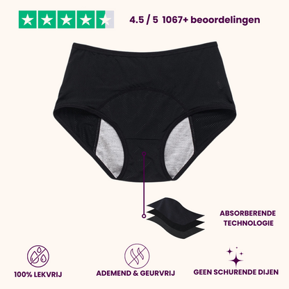 VitalDry® | Lekvrij Ondergoed (5-pack) - Zwart