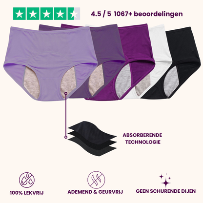 VitalDry® | Lekvrij Ondergoed (5 Stuks) | Lavendel