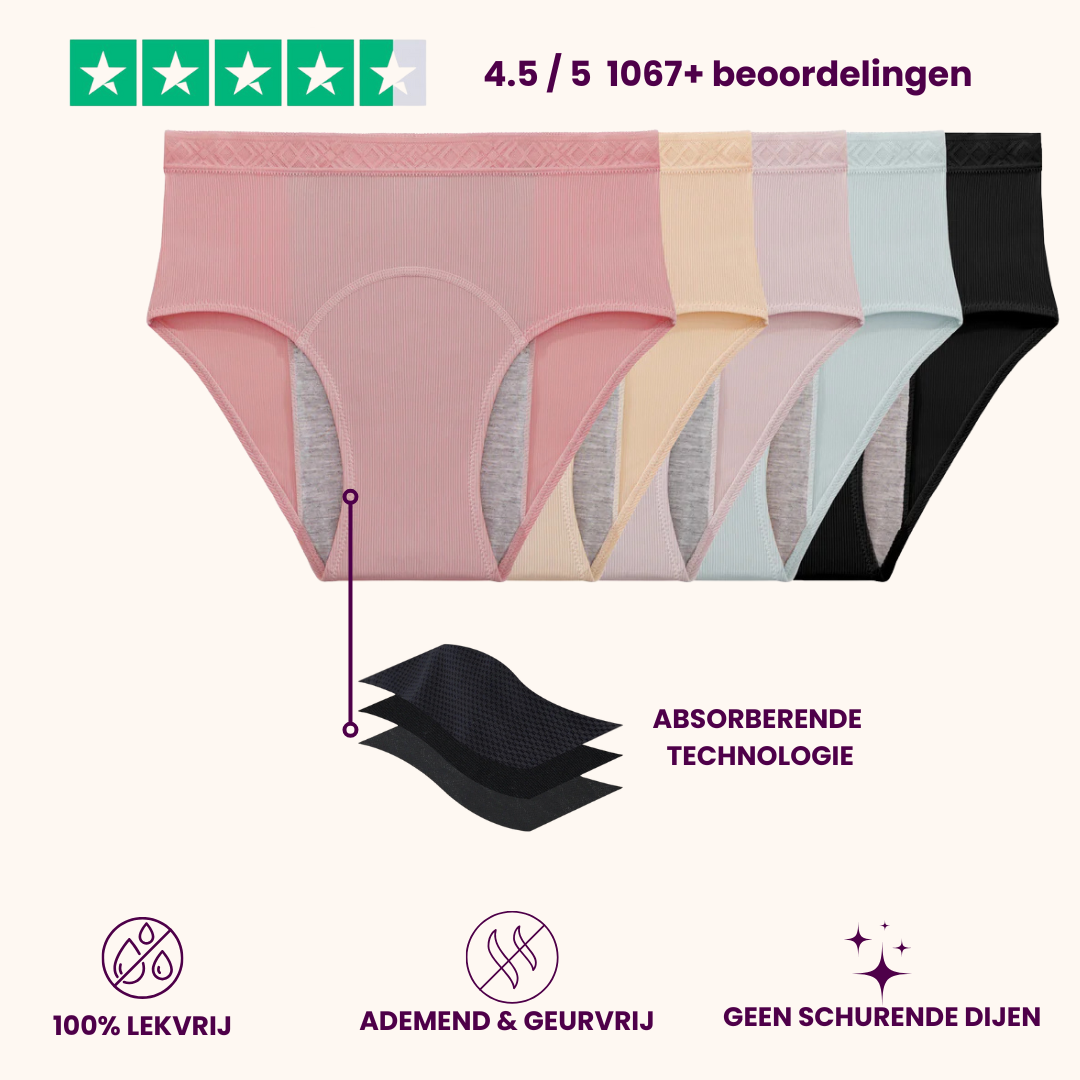 VitalDry® | Lekvrij Ondergoed (5 Stuks) | Klassieke Brief
