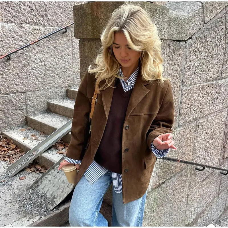 Azzeyah Jakke | Kvinders Oversized Ruskindsblazer