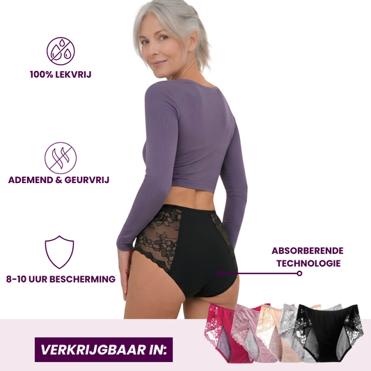 VitalDry® | Lekvrij Ondergoed (5 Stuks) | Kanten Design