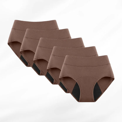 VitalDry® | Lekvrij Ondergoed (5-Pack) | Hoge Taille